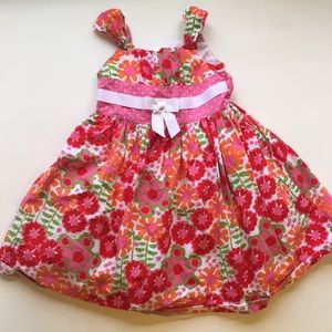 Bonnie Jean pink flower dress 4T tulle underskirt